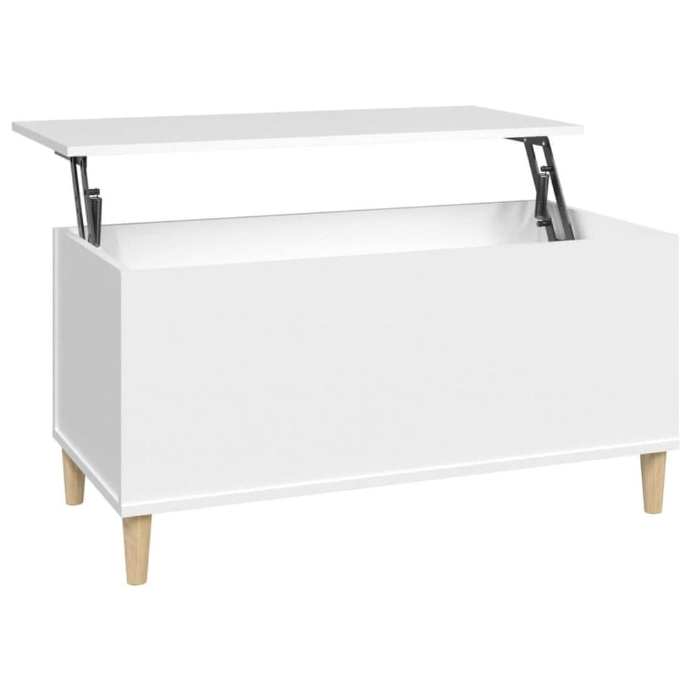Vidaxl Konferenčný stolík biely 90x44,5x45 cm spracované drevo